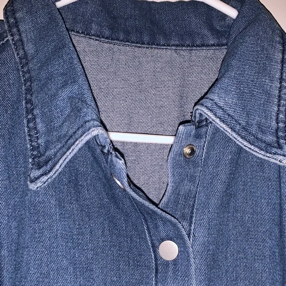 Stylish Blue Denim Dress - Picture 3 of 6